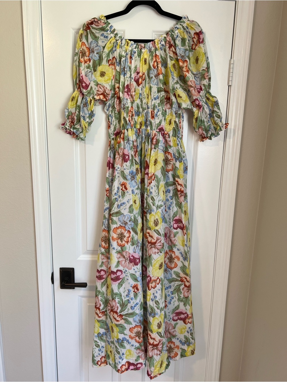 DÔEN Ischia Midi Dress in Blanc Anemone Bloom XL - Picture 3 of 6
